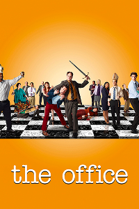 A poster of The Office. It features five main cast members surrounded by stacks of paper and boxes, with the title "the office" at the bottom. 